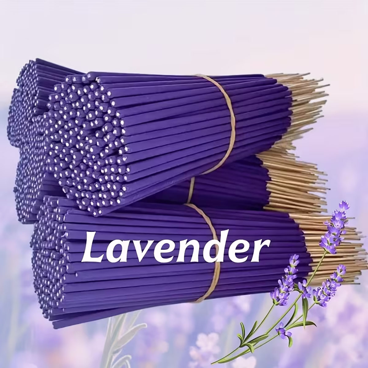 Yoga Fitness Room - Lavender Premium Aromatherapy Incense Sticks, 8.66