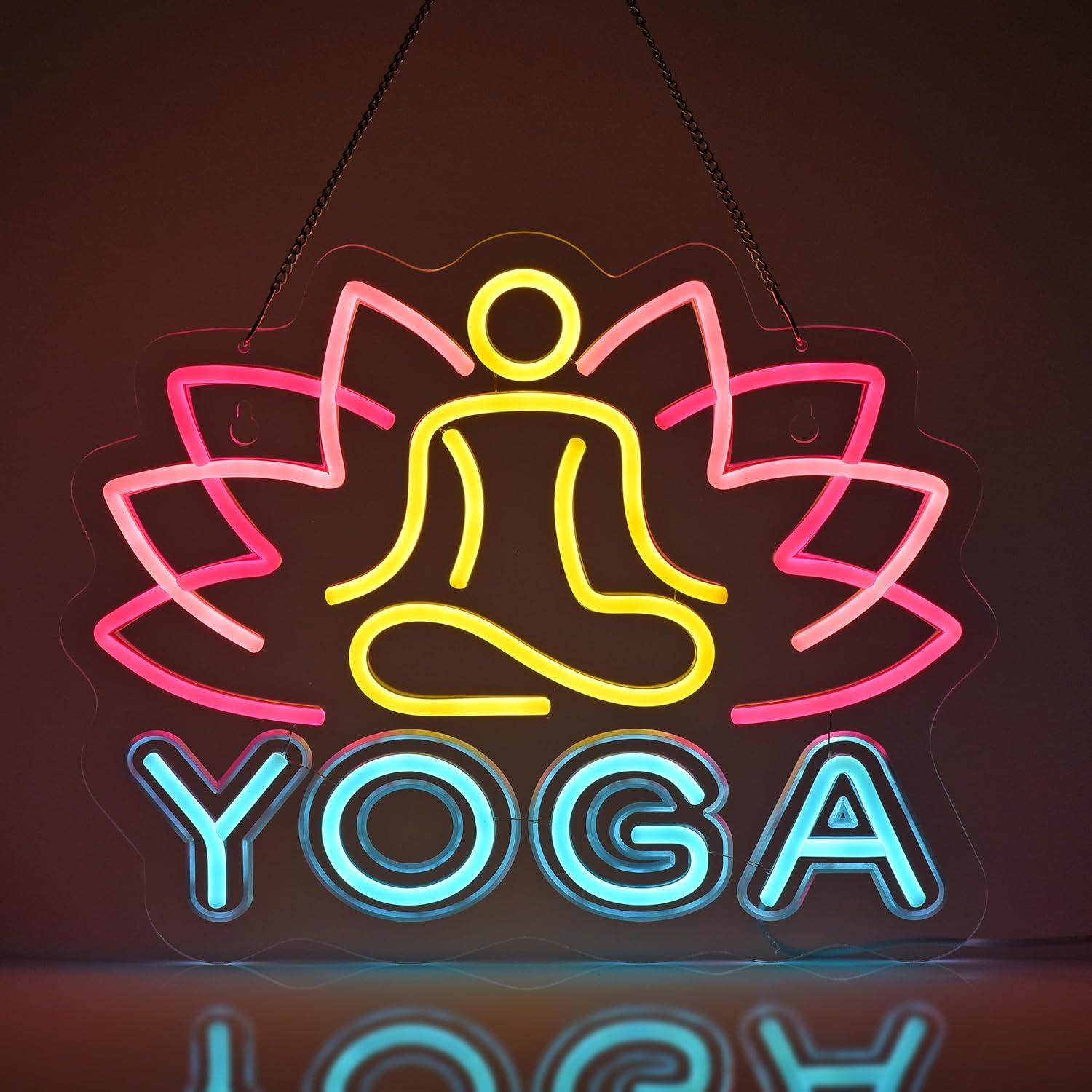 Yoga Fitness Room - Yoga Neon Sign Neon Lights Hanging