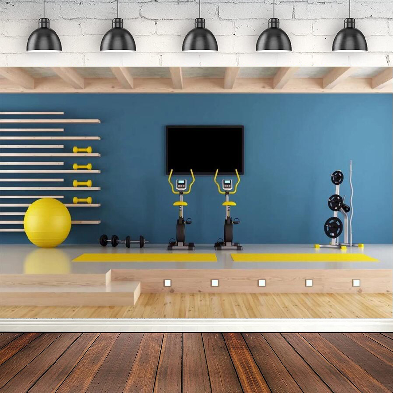 Yoga Fitness Online - Photography Backdrop Home Gym Modern Fitness