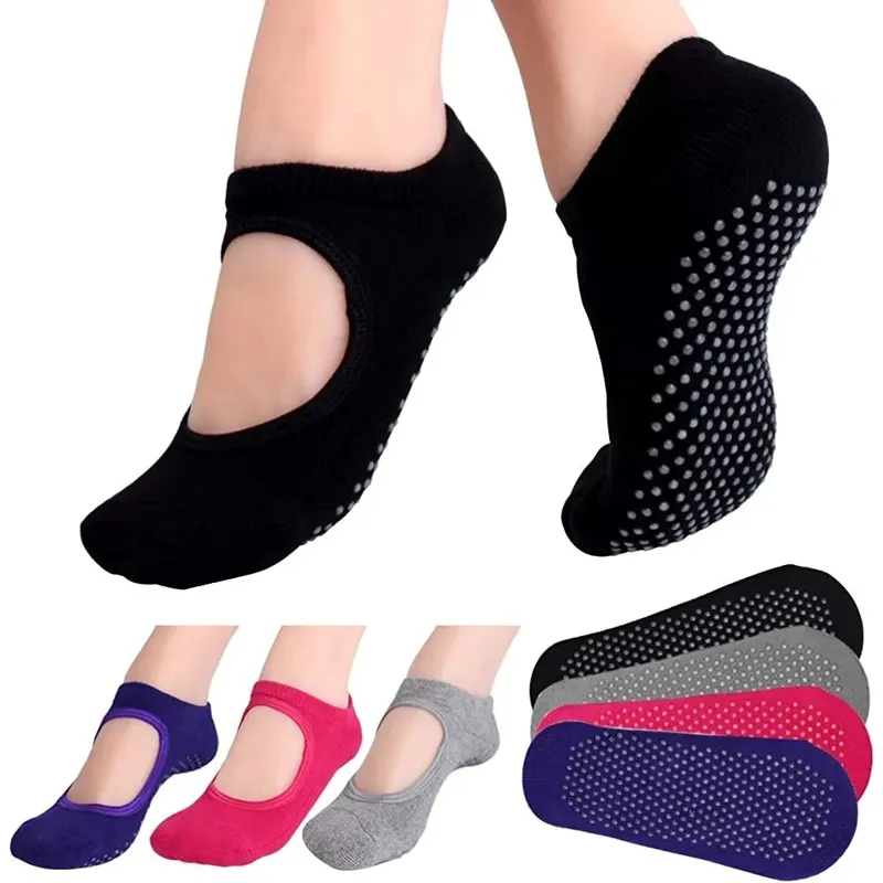 Yoga Fitness Gym - Backless Non-slip Fitness Yoga Socks Cotton
