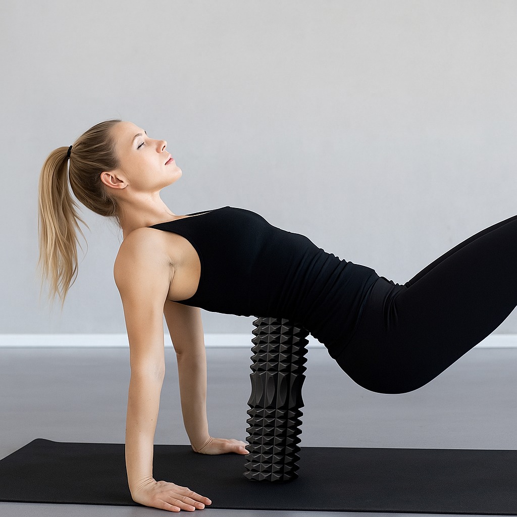 EVA Foam Fitness Back Roll Tri - Yoga Fitness Massage review and price