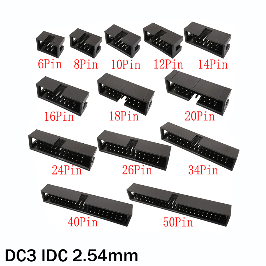 10Pcs DC3 6P~50Pin IDC 2.54mm  - Dip Bar Parallel review and price