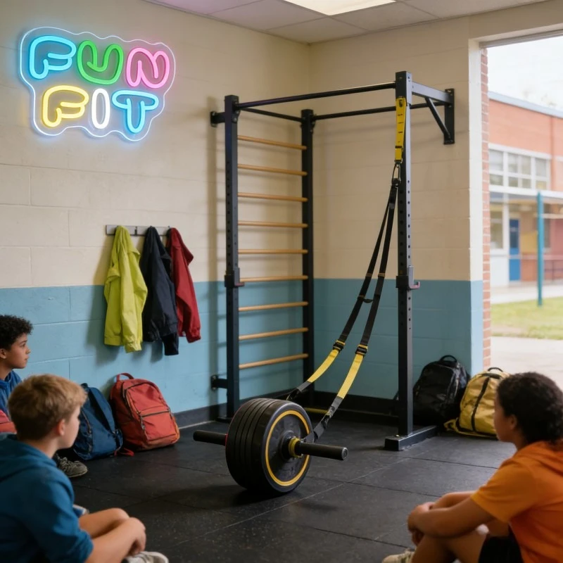 Fun Fit Neon Sign LED Cartoon  - Yoga Fitness Room review and price