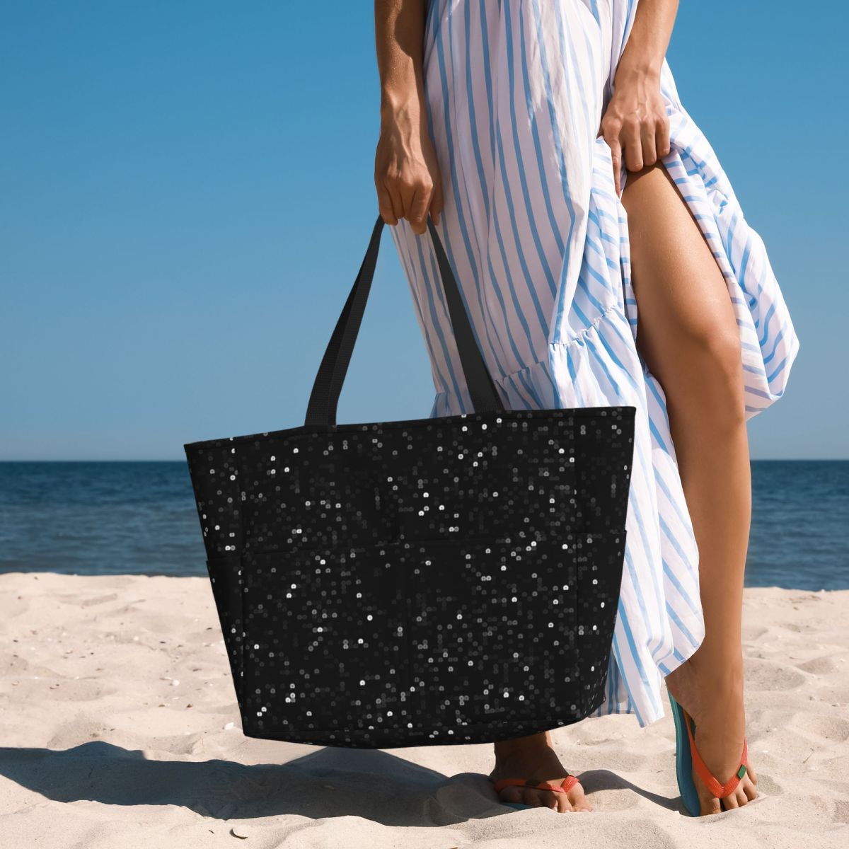 Printed Image Of Black Sequins - Yoga Fitness Images review and price