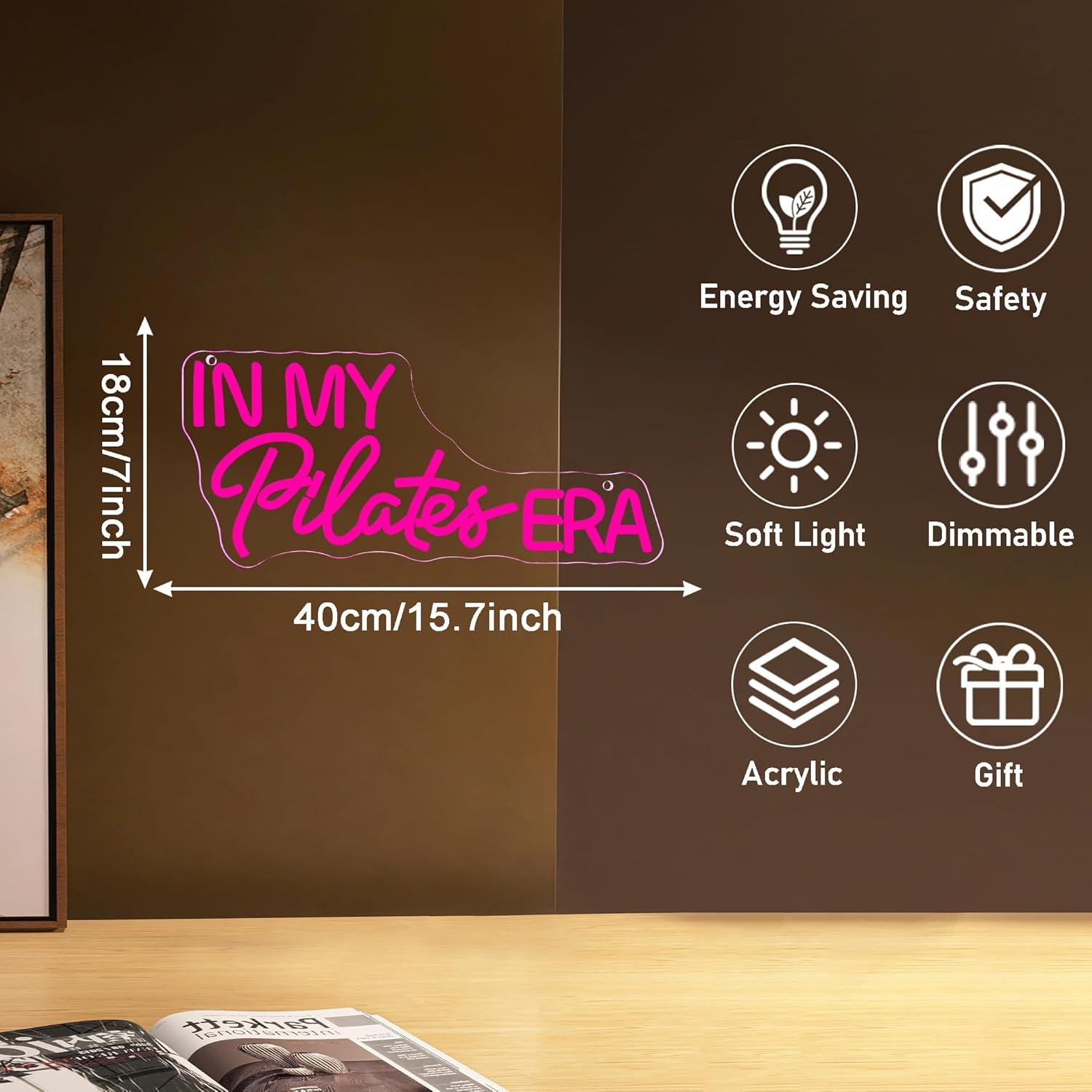 In My Pilates Era Neon Sign Di - Yoga Fitness Room review and price
