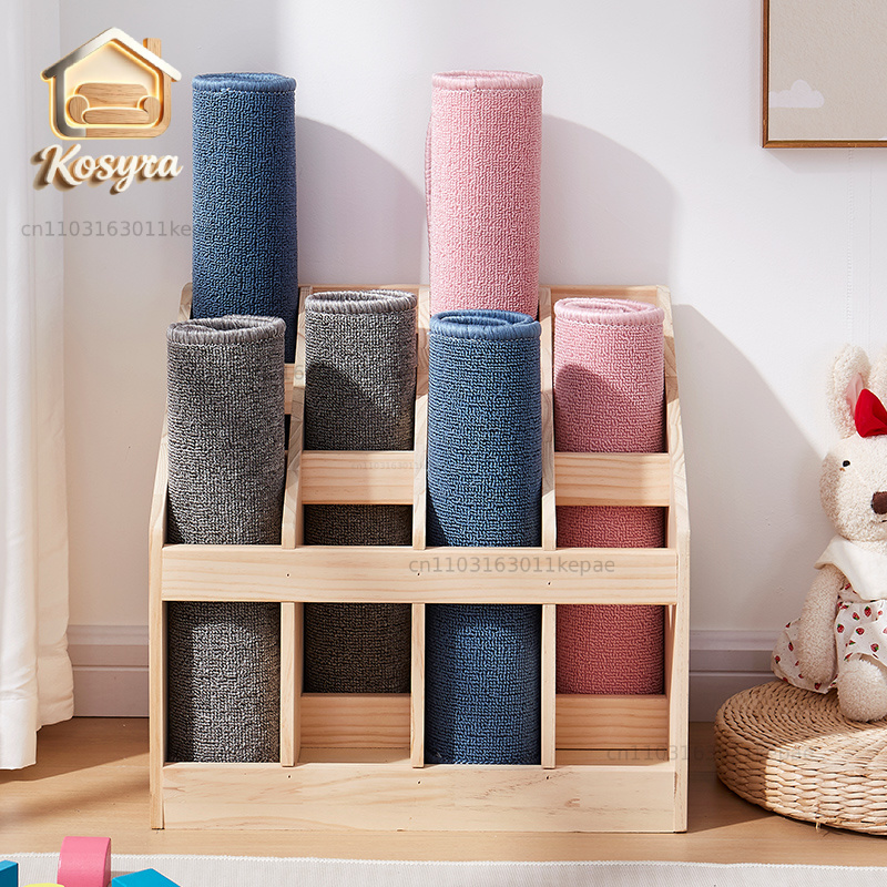 Solid Wood Floor Storage Rack  - Yoga Fitness Room review and price