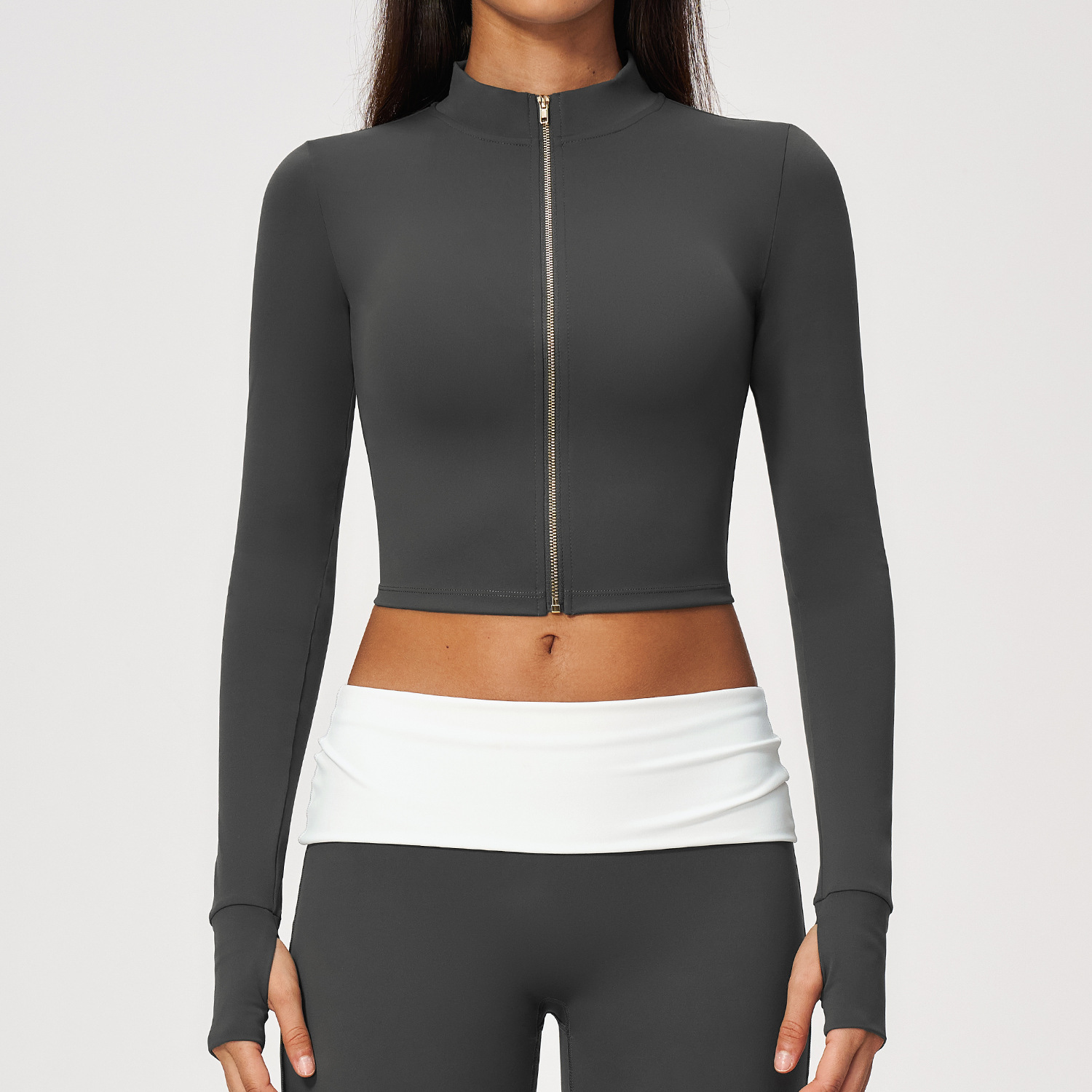 Long Sleeve Yoga Jacket Cloud  - Yoga Fitness Jacket review and price