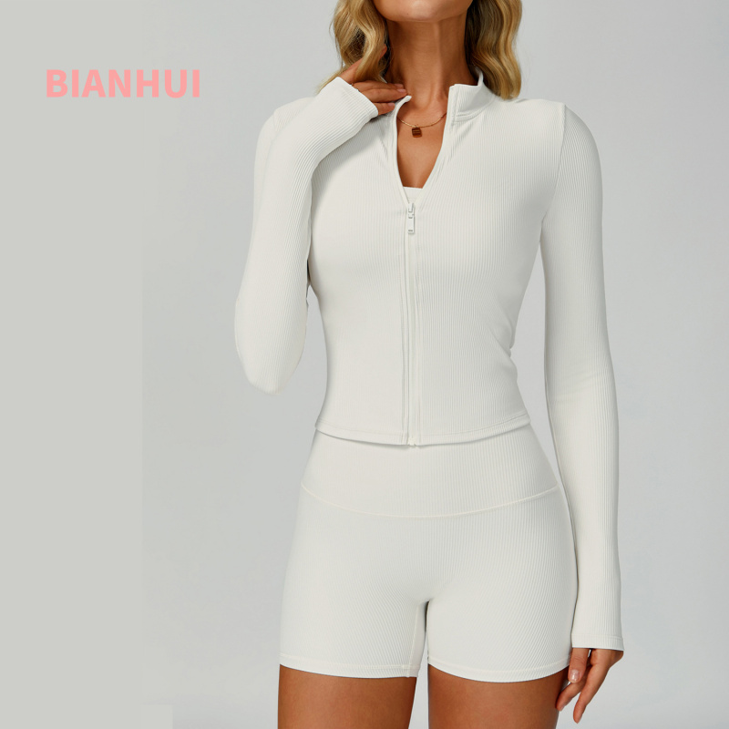 BIANHUI Threaded Stand Collar  - Yoga Fitness Jacket review and price