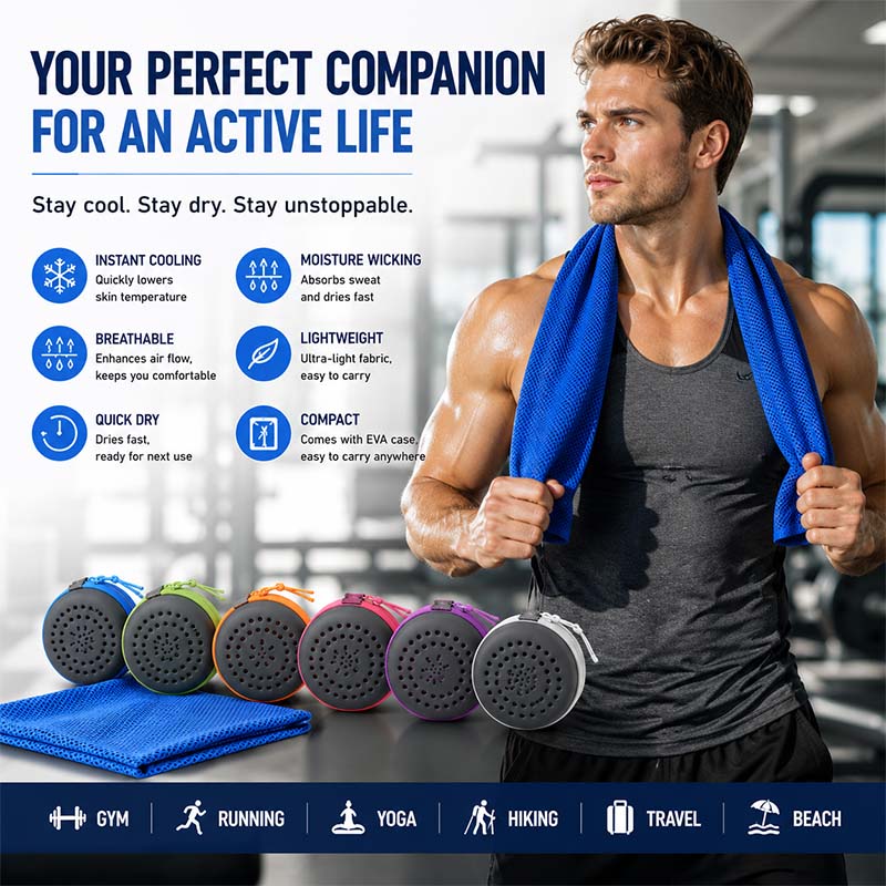 Instant Cooling Towel with EVA - Yoga Fitness Gym review and price
