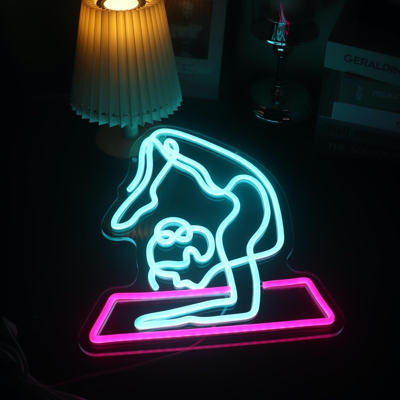Yoga Neon Sign Dimmable Led Wa - Yoga Fitness Room review and price