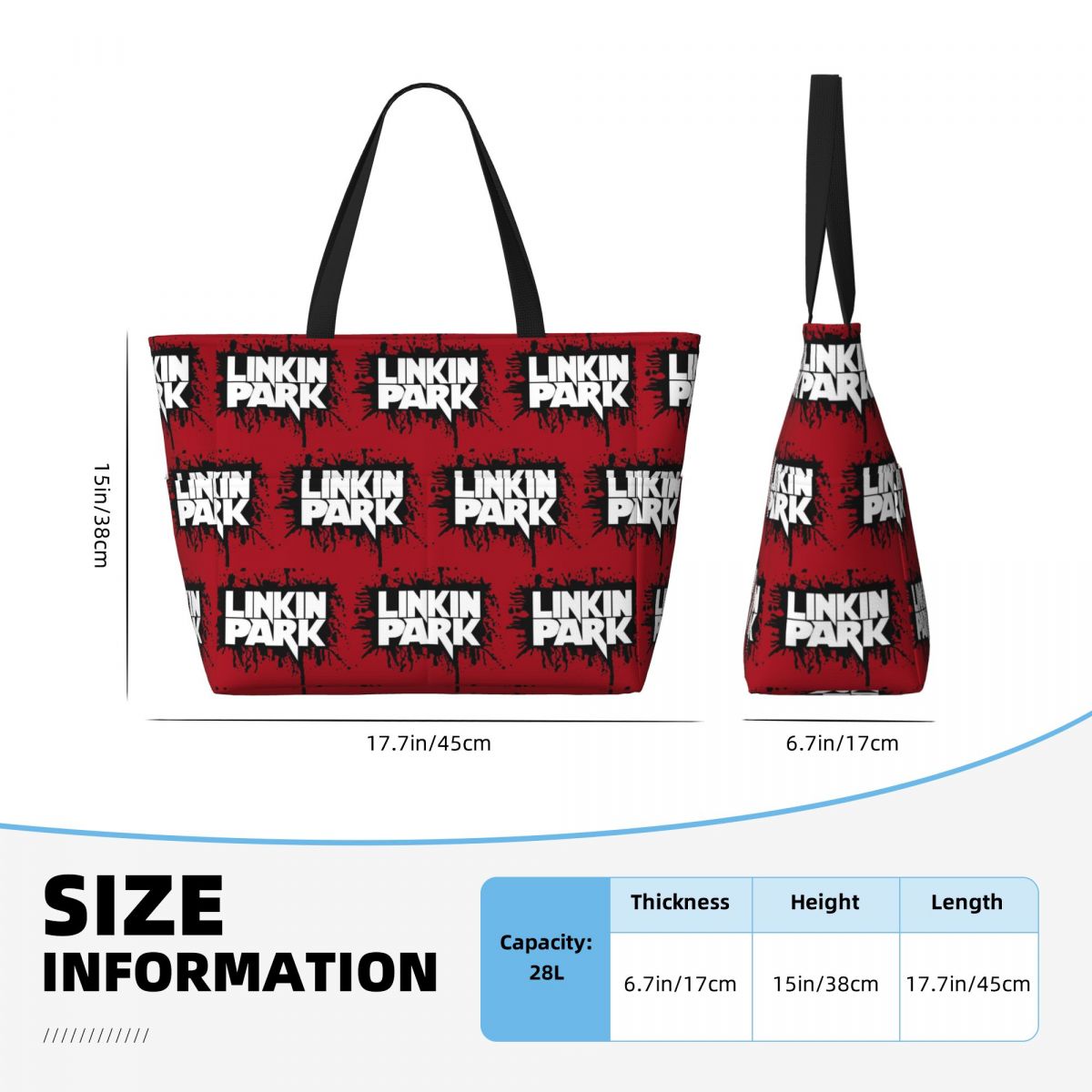 Linkin Park Band Beach Tote Ba - Yoga Fitness Park review and price
