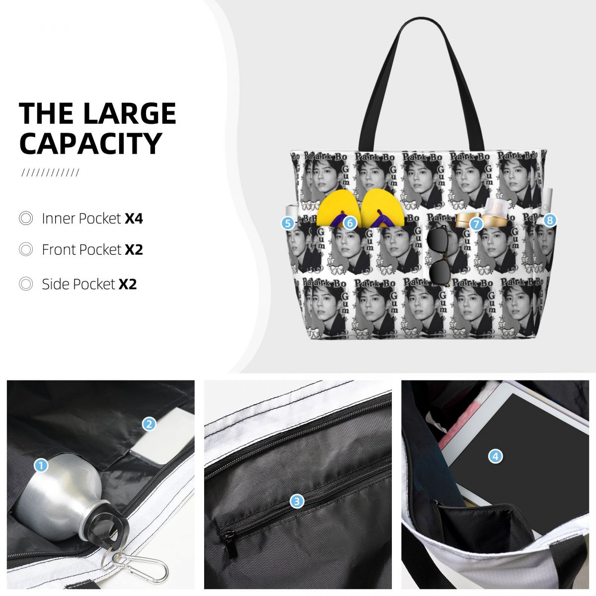 Park Bo Gum Kpop Beach Tote Ba - Yoga Fitness Park review and price